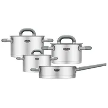 Mulex Topfset Edelstahl Metall, Kochen, Töpfe Topfsets