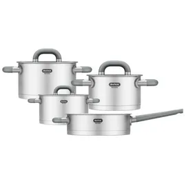 Mulex Topfset Edelstahl Metall, Kochen, Töpfe Topfsets