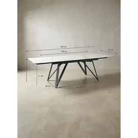 KADIMA DESIGN Esszimmertisch 180 x 76 x 90 cm weiß