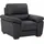 Calia Italia Sessel Gaia Leder 100 x 92 x 94 cm schwarz