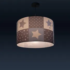 Paco Home Pendelleuchte "Cosmo 345", schwarz, 1, Ø 38cm, Leuchten, Kinderlampe Deckenlampe LED Kinderzimmer Lampe Sternen Motiv E27, Pendelleuchte