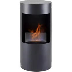 Ethanolkamin Jonas Schwarz Metall/Glas Freistehend