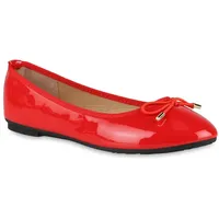 VAN HILL Damen Klassische Ballerinas in Rot Lack