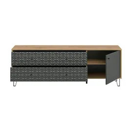 Möbel Kraft Prisma Lowboard 164 x 56 cm Braun Holzwerkstoff