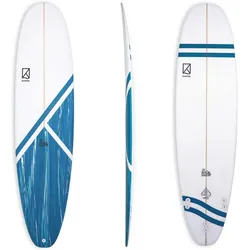 ROLLERCOASTER 7'5 - Mini Malibu Surfboard WEISS|BLAU 7'5