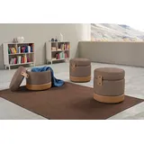 Egoitaliano Hocker Tonder 50 x 50 x 50 cm Braun