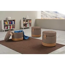 Egoitaliano Hocker Tonder 50 x 50 x 50 cm Braun