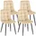 CLP Esszimmerstuhl Antibes Polyester creme 4er Set