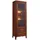 Massivmoebel24 Vitrine Brooklyn 60 x 40 x 178 cm Braun