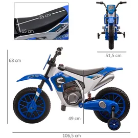 Homcom Elektromotorrad Kinder blau (1-tlg)