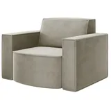 Fun Möbel Sessel Designersessel PALMA in Stoff Opera Velvet, Pearl