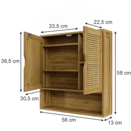 Vicco Badspiegelschrank Liora 56 x 58 cm mit Spiegel