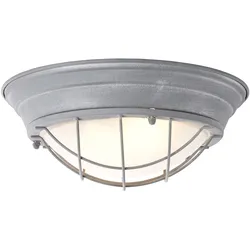 Brilliant Deckenleuchte Typhoon grau Beton industrie stil E27 max. 30W Ø34cm