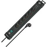 Brennenstuhl Premium-Line 6-fach + 2 x USB 3 m schwarz