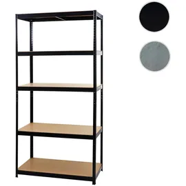 MCW Schwerlastregal Metall 200x100x60 cm Schwarz/Braun