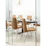 Stressless® Polsterstuhl Laurel, Low Back, Größe M, mit Beinen aus Stahl in Chrom glänzend braun