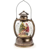Konstsmide Kugellaterne 20 cm gold/grün/rot Weihnachtsmann