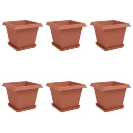 vidaXL Blumentöpfe 6 pcs 33 x 33 x 26 cm Ziegelrot