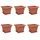 vidaXL Blumentöpfe 6 pcs 33 x 33 x 26 cm Ziegelrot