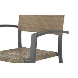 Möbel Kraft Lyon Gartenstuhl 59 x 55 x 85 cm grau
