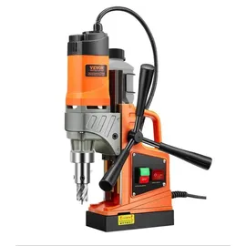 Vevor Profi Kernbohrmaschine Magnetbohrmaschine Magnetkraft 12500 N, 850 U/min 1450 W Magnetbohrmaschine 40 mm Bohrdurchmesser, Magnetkernbohrsystem für Schiffsbau, Brückenbau usw. Orange