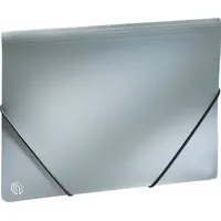 Ecobra Eckspannmappe A4 PP silver shadow