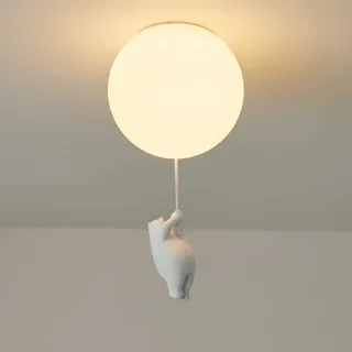 LZH FILTER LED Kronleuchter, Moderne Bären-deckenleuchten, Cartoon Deckenlampen, Für Zuhause Kinderzimmer Schlafzimmer Wohnzimmer, Wärme Ballon Dekor Leuchte (20 cm / 7.87 Zoll, Dimmbar)