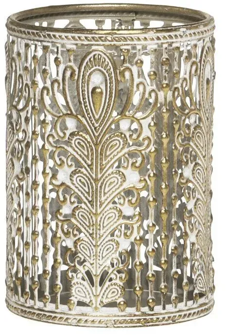 Chic Antique Vire Windlicht mit Muster, Höhe 16, ∅ 10 cm