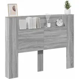 vidaXL Kopfteil Graues Sonoma 140 x 16,5 x 103,5 cm Holzwerkstoff