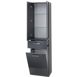 Saphir Monti Hochschrank 50 x 185,5 cm Grau Holzwerkstoff
