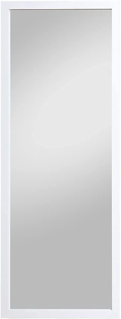 Homestyle Wandspiegel 50 x 150 cm Holzrahmen Weiß Garderobenspiegel Mirror