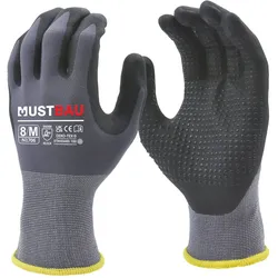 Mustbau Arbeitshandschuhe 6 Pack, Abriebfest Gartenhandschuhe Montagehandschuhe,Größe:S