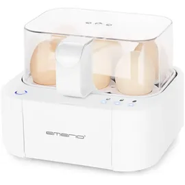 EMERIO EB-115560.12 6 Eier + Eipicker Weiß
