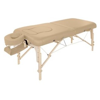 Master Massage Eva Mobil Schwangerschaftsliege Massageliege für Schwangere Klappbar Holz mit Brust- und Bauchausschnitt 71cm Beige