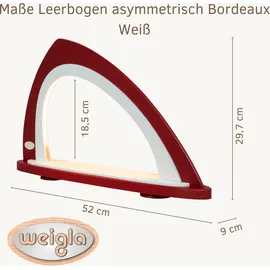 Weigla LED Schwibbogen »Weihnachtsdeko, Made in Germany« 1 Stk. Leerbogen zum Selbstbestücken, asymmetrisch rot