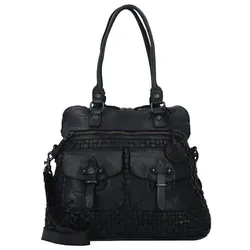 Harbour 2nd Urban Poets Schultertasche Leder 29 cm  schwarz