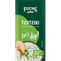 Fuchs Gewürze - Let's dip! Tzatziki Gewürzzubereitung, Gewürz für die Zubereitung von griechischem Tzatziki, 10 g im Beutel (Packung mit 5)
