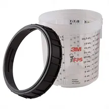 3M PPS Becher mit Schraubring, 0,17 l