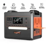 SolarPlay 2304Wh LiFePO4 Tragbare Powerstation 2500W(Peak 5000W) 14 Anschlüsse