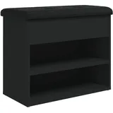 vidaXL Schuhbank 62 x 50 x 32 cm Sitzbank schwarz