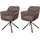 MCW Esszimmerstuhl K33 Kunstleder braun-dunkelbraun 2er Set