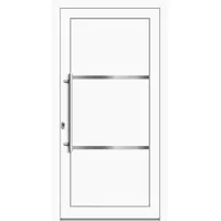 LAGER Kunststoff Haustür "JUSTINE" 71 mm kurze Lieferzeit Weiß RAL 9016 beidseitig innen öffnend DIN links