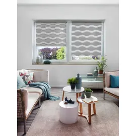 Good Life Doppelrollo WAVE 120 x 150 cm grau