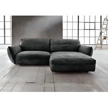 BeType Ecksofa Be Type Be Chilled, Mega Sofa, Bezug: hochwertiges Anilinleder, L-Form, in 2 Breiten mit stylischer und offener Nahtführung schwarz 260 cm x 85 cm x 180 cm