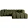 altdecor Ecksofa, Ottomane rechts, OLEA-L1 - 231x173x74 cm Grün