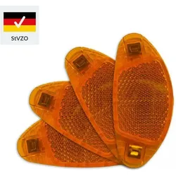 Fahrradspeichenreflektoren Set mit 4 Stück schwarz ONE SIZE