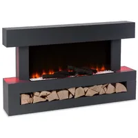 Klarstein Elektrokamin Studio Light & Fire, elektrischer Kamin mit Heizfunktion Heizlüfter elektrischer Kaminofen