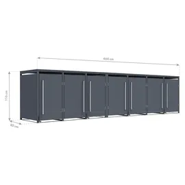 Westmann Mülltonnenbox 464 x 116 x 80 cm grau