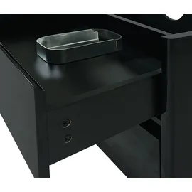 Mendler Waschbeckenunterschrank HWC-B19, Waschtischunterschrank Waschtisch Badezimmer, hochglanz Soft-Close 50x60cm ~ schwarz