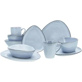 CreaTable Kombiservice Cloudy 10-tlg. für 2 Personen blau